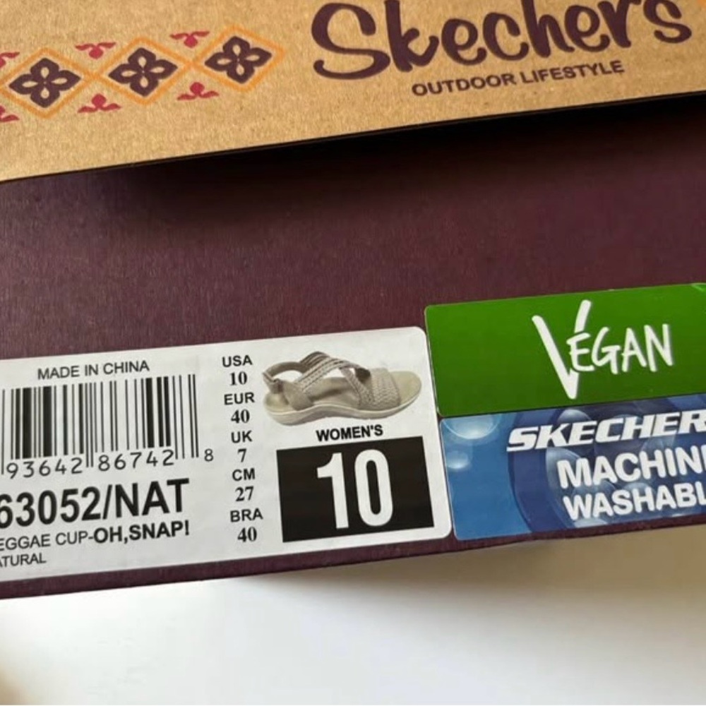 SKECHERS Cream Reggae Sandals 10 - Picture 5 of 7